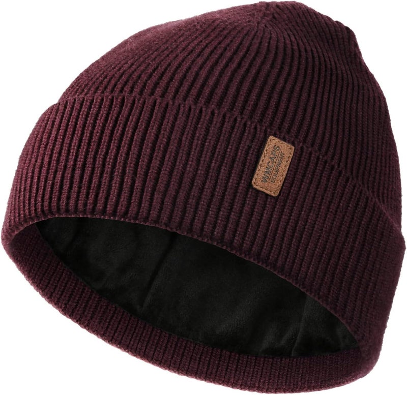 Wmcaps Winter Beanie for Men Women, Fleece Lined Beanie Soft Warm Knit Hat Ski Stocking Cuffed Cap - Image 1